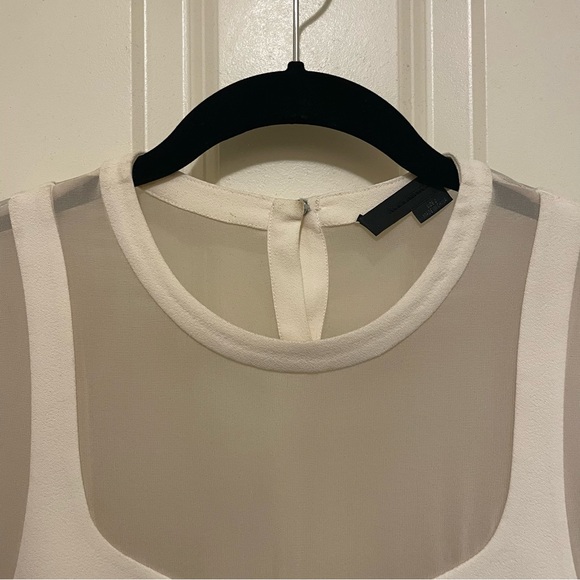 RARE Alexander Wang white mesh short sleeve blouse with cut out details. Size 2 - Picture 2 of 5